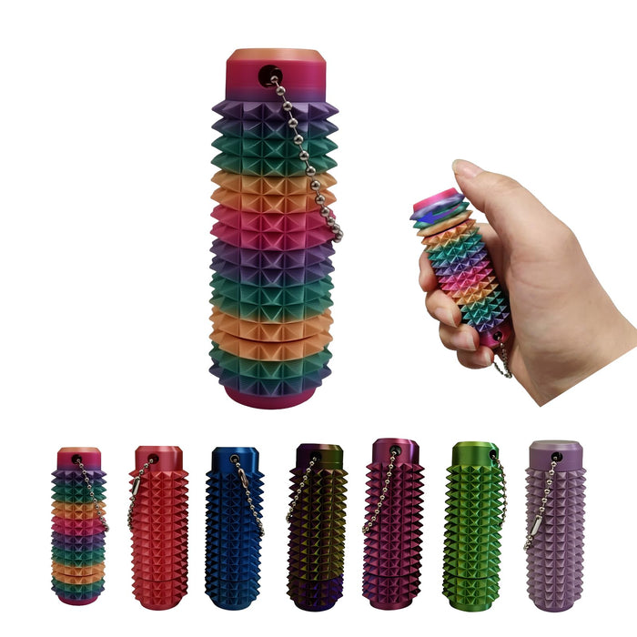 VeiDynoA Ouchies Pain Fidget Toy 3D Printed Anxiety Relief Rainbow Keychain by Deal US