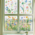 Aryroi Spring Flower Window Sticker Floral Decals Green 12.2x1.3 inch by Deal US