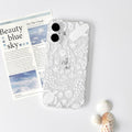 Cute Whale Sea Ocean Pattern Clear Case for iPhone 17 White Turtle by Merch Section