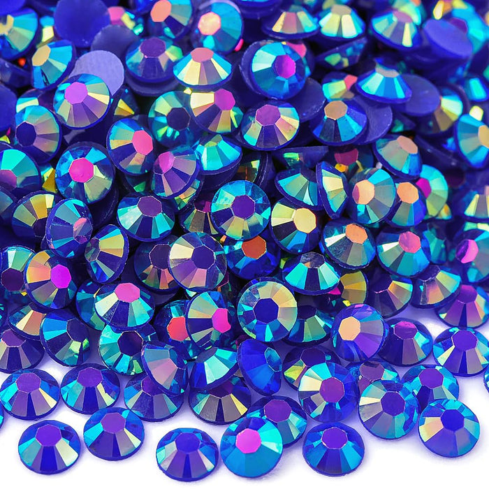Blinginbox 1500pcs 5mm AB Resin Flatback Rhinestones Round Non-Hotfix Sapphire by Deal US