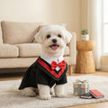 Haakong Graduation Costume for Dog, Graduation Gown Pet Outfit Accessory for Small Dogs and Cats Graduation Party Dress