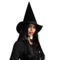 Spooktacular Creations Halloween Black Witch Hat Soft Satin Costume Accessory by Deal US
