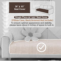 Aucrovee Plush Non Slip Sofa Cover 3 Cushion 36x63 White 1 PCS by Deal US