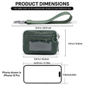 YDF The Iris Wallet for Women Mini Zip Card Case with Clear ID Window Zipper Coin Purse Lightweight Portable Keychain Wallet