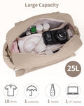 Wandering Nature Small Travel Duffle Bag 18x14x8 Beige Laptop Compartment by Deal US