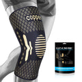 Lusenone Copper Knee Brace Compression Sleeve 2 Pack Black Size L by Deal US