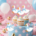 JDIYMI One Silly Goose Cupcake Topper Baby Shower Birthday Party 20pcs Blue by Deal US