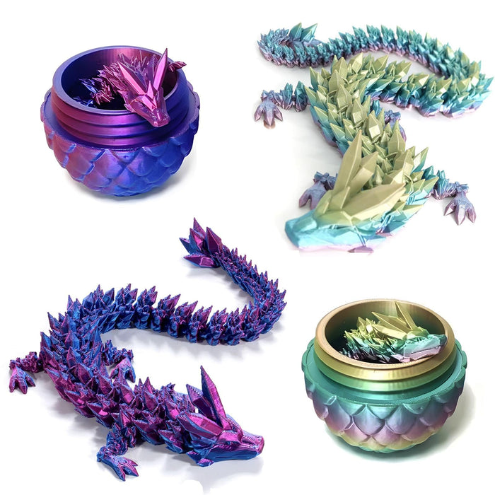 stepsin Easter Dragons 3D Printed Purple Crystal Dragon Egg Fidget Toy by Deal US
