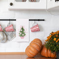 SPBL&L Chinoiserie Christmas Kitchen Towels Pink Bow Tree 16x24 Inch Set of 2 by Deal US