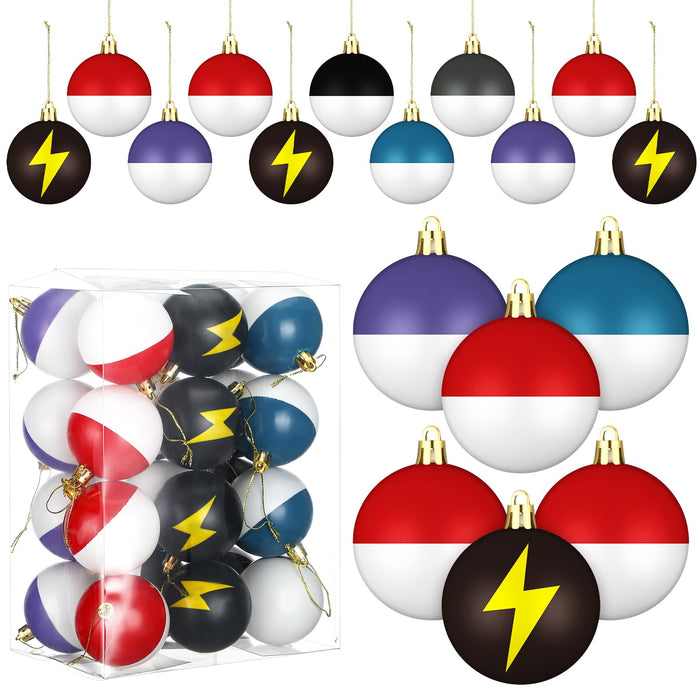 Rotatingpals 24pcs 2.4in Christmas Tree Ball Ornaments Lightning Color by Deal US