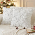 MIULEE Christmas Pillow Covers Dark Green 18x18 Inch Set of 2 by Deal US