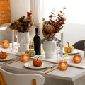 Mumufy 12 Pcs Orange Pumpkin Glass Votive Candle Holders Thanksgiving Decor by Deal US