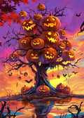 LKHMVCA Halloween Pumpkin Tree Diamond Painting Kit 11.8x15.7 Inch by Deal US