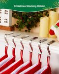 Minetom Christmas Stocking Holders Set of 6 Metal Mantle Hooks Silver by Deal US