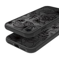 Flower Phone Case Compatible with iPhone XR, Rose Aesthetic Black Line Art