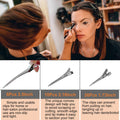 Duck Bill Hair Clips 42 Pack — Metal Styling Duckbill Clips Set for Women with C
