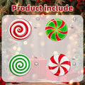 Generic Gingerbread Christmas Wooden Ornaments Large Red White Peppermint by Deal US