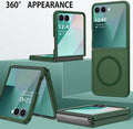 Magnetic Dual-Layer Shockproof Case for Samsung Galaxy Z Flip 7 Green by Merch Section