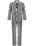 Haysandy Kids Halloween Black White Striped Suit Costume Size Large by Deal US