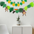 Leyhooney Christmas Jungle Felt Decor Set Tropical Toucan Monkey Palm Leaf by Deal US