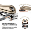 ILLFER Toe Nail Clippers 360° Rotating Long Handle Gold Stainless Steel by Deal US