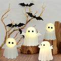 Nafhone Halloween Ghost Flameless LED Candles 4 Pack Real Wax White 8x7cm by Deal US