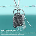 Jeanue Waterproof AirTag Holder Keychain Case Orange & Black 2 Pack Screw Closed by Deal US