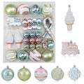Forsylvanas Jewelry 47PCS Macaron Rose Gold Shatterproof Christmas Ornaments by Deal US
