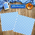 GotGala Oktoberfest Deli Sandwich Paper Blue White Checkered 100 Pcs by Deal US