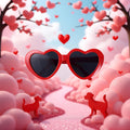 Red Pet Sunglasses Cute Pet Dog Sunglasses Cat Glasses Heart Sun Flower Glasses for Small Dogs Cat Accessories Photos Props Pets Party Decor Dog Sunglasses 1 Pc