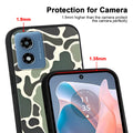 Camo Leopard Phone Case for Motorola Moto G Play 2024 6.5",Cool Retro Army Green