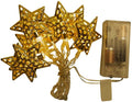 Signature Battery Operated Star Metal Cap LED Light String, Gold by Vanessa Jane
