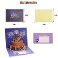 CANREVEL 3D Pop Up Fireworks Birthday Card LED Music Orange Cake Color by Deal US