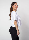 chicka-d Women's Short 'N Sweet Tee White Size S by Deal US