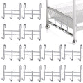 Dimeho 12pcs 3 Hook Wire Shelving Attachment Silver 3.74x3.27x1.38in by Deal US
