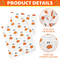 Frienda Fall Ghost Pumpkin Table Runner Ivory Plush 13x72 Inch by Deal US