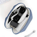 E-Tree Makeup Bag Half Moon Cosmetic Pouch Travel Toiletry Organizer Blue by Deal US