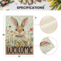 AVOIN colorlife Easter Bunny Garden Flag 12x18 Inch Blue Double Sided by Deal US