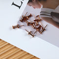 Bomeirc Rose Gold Push Pins 100pcs Double Headed Decorative Tacks with Box by Deal US