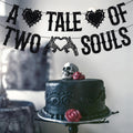 LOVELY BITON A Tale of Two Souls Halloween Wedding Banner Black Paper by Deal US