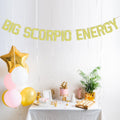 Zatain Big Scorpio Energy Banner Gold Horoscope Astrology Party Decor by Deal US