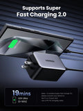 65W Gan Usb C Wall Charger, 4-Port Fast Type-C Charger Macbook Pro/Air, Iphone 1