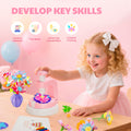 Kingci Fabric Flower Bouquets DIY Kit 117PCS Pink Creative Craft Set by Deal US
