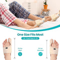 Promifun Bunion Corrector Adjustable Toe Splint Pain Relief Beige 1Pair One Size by Deal US