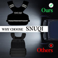 SNUQI Adjustable Weighted Vest with 6 Ironsand Weights Black Size 9-18 lb by Deal US