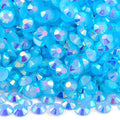 Blinginbox 500pcs 6mm AB Resin Flatback Rhinestones lt.Sapphire AB by Deal US