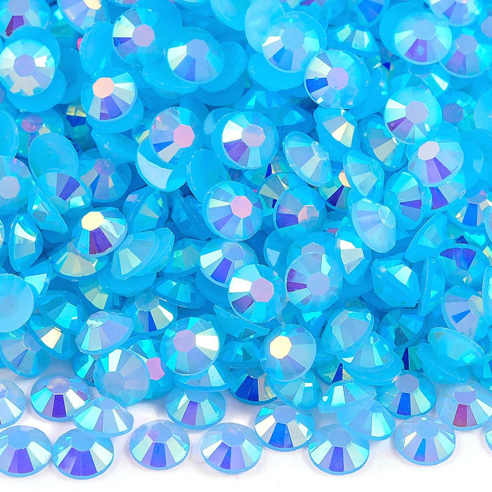 Blinginbox 2500pcs 4mm AB Resin Flatback Rhinestones Sapphire AB by Deal US