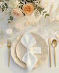 LIYH 24 Pcs Plastic Plates Reusable Scalloped Beige BPA Free 12 Guests by Deal US