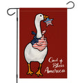 EKOREST Patriotic Garden Flag 12x18in Double Sided Funny Goose Red White Blue by Deal US