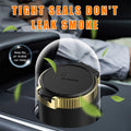 Kewucn Car Ashtray with Lid Portable Stainless Steel LED Blue Light Gold by Deal US